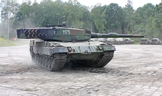Jeden z pierwszych czołgów Leopard 2A4, które przeszły przegląd F6 i proces przywrócenia pełnej sprawności w ZM Bumar-Łabędy.
