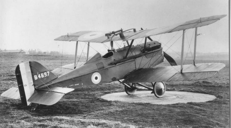 S.E.5a, którym latał Lt. Alan Morey z 60. Sqn RAF.
