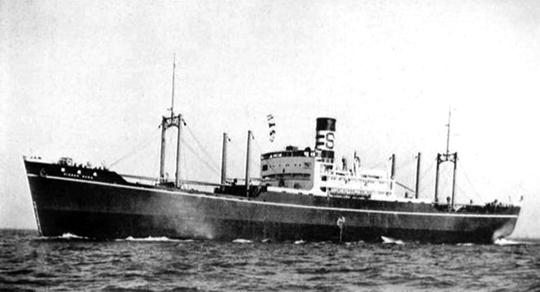 Nissan Maru jeszcze przed wybuchem wojny na Pacyfiku. Pierwszy japoński transportowiec, który został zatopiony w czasie kampanii na Aleutach w 1942 r.