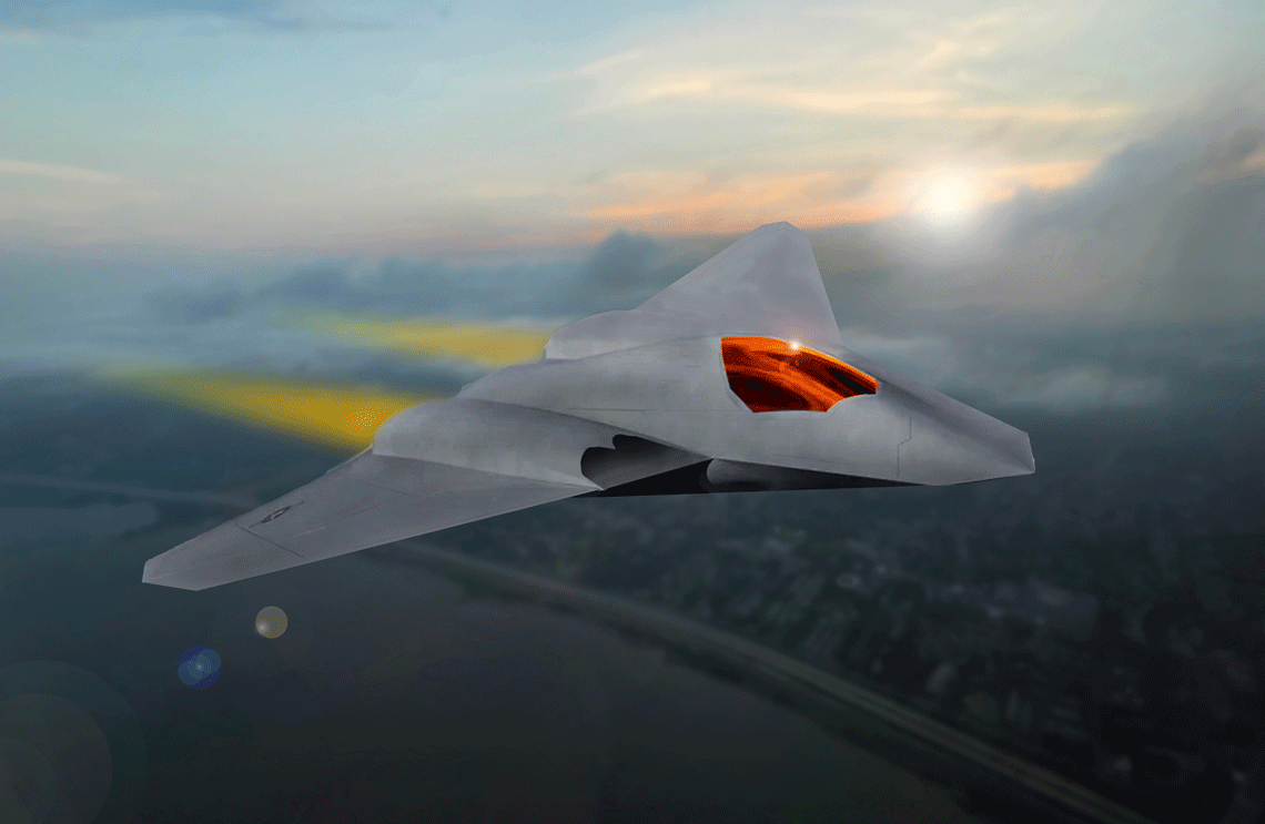 Wizja artystyczna Boeinga samolotu myśliwskiego szóstej generacji, który może wejść do wyposażenia USAF na przełomie trzeciej i czwartej dekady XXI wieku.