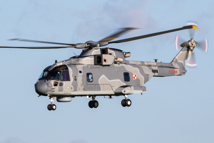 Brygada Lotnictwa MW oczekuje na dostawę w przyszłym roku czterech morskich śmigłowców wielozadaniowych Leonardo AW101 (na zdjęciu), co pozwoli zapoczątkować proces zastępowania śmigłowców Mi-14.