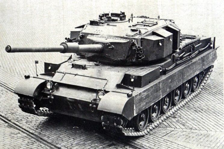 Czołg średni Vickers Mk 1, produkowany na licencji w Indiach jako Widźajanta. Wóz był uzbrojony w sprawdzoną 105 mm armatę L7.