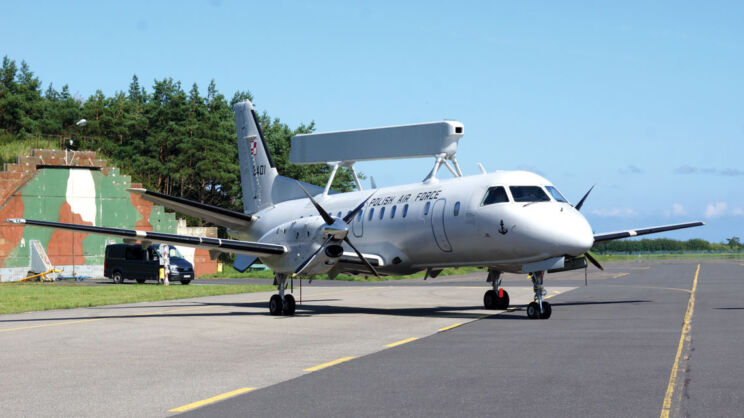 Jeden z dwóch samolotów wczesnego ostrzegania Saab 340AEW, które trafiły w bieżącym roku do Polski. Fot. Łukasz Pacholski